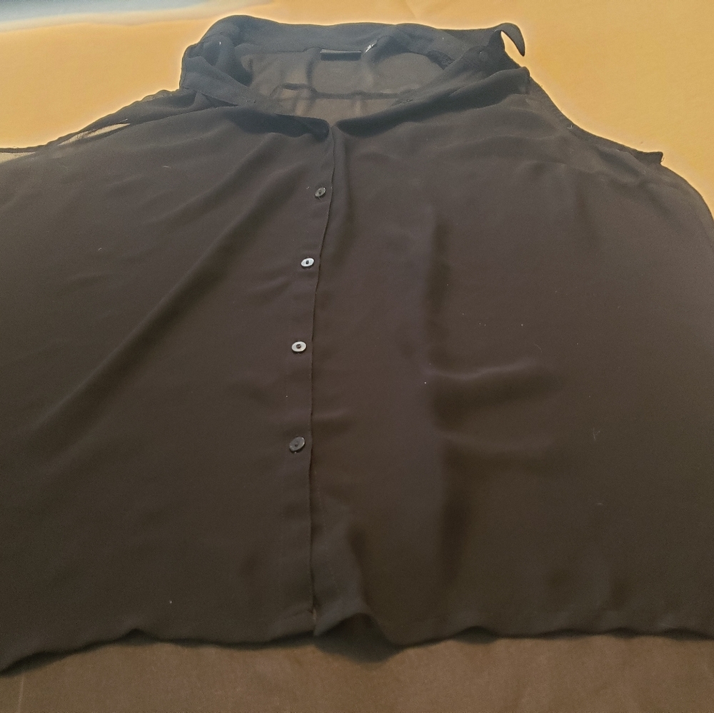Women's lot of 2 A.N.A sleeveless sheer tops
